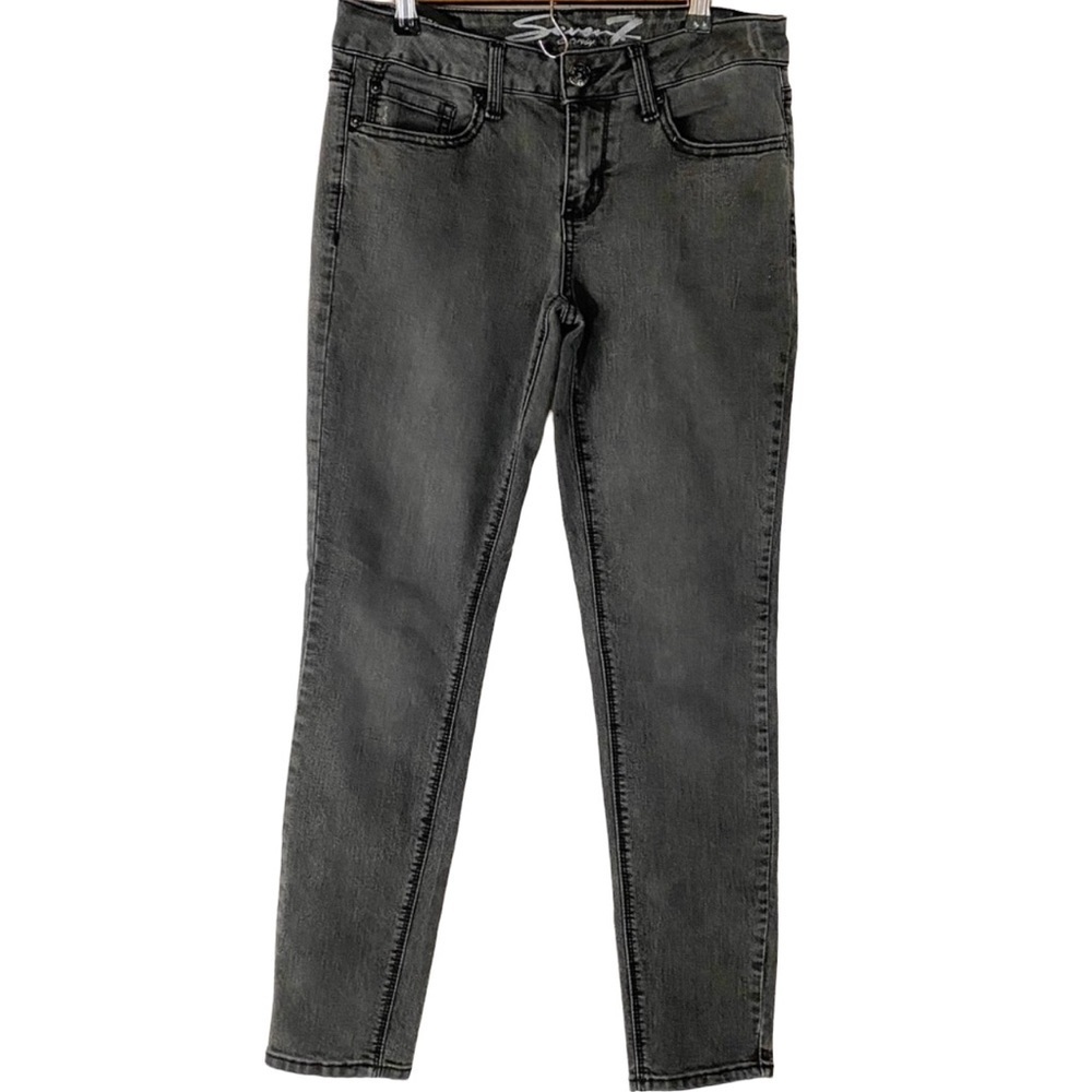 Seven7 Skinny Charcoal Grey Jeans 6‎ Distressed Faded Minimalist